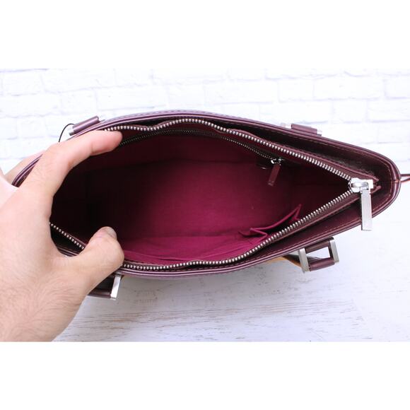 Louis Vuitton Stockton Purple Matte Vernis Satchel Shoulder Handbag Purse A4999 - Picture 4 of 10